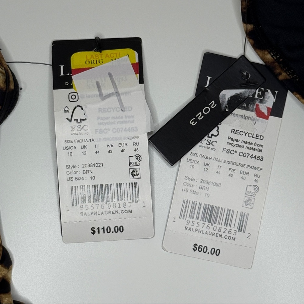 NWT | Lauren Ralph Lauren | Leopard Print Tankini Set Two-Piece Swimsuit | US 10 - Picture 8 of 12